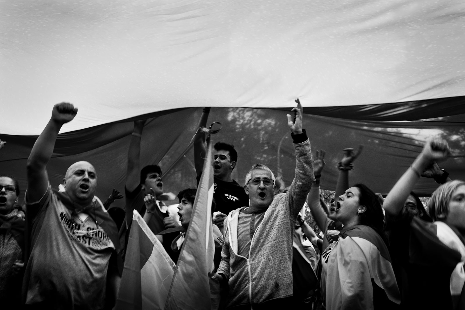 Katalanische Unionisten in Barcelona, Spanien 2017